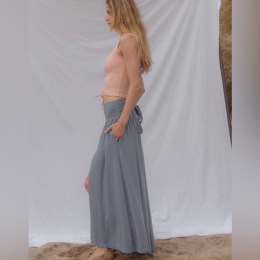 🦋 Purusha People Blue Tansy Butterfly Wrap Skirt – Size Small - Picture 16 of 16